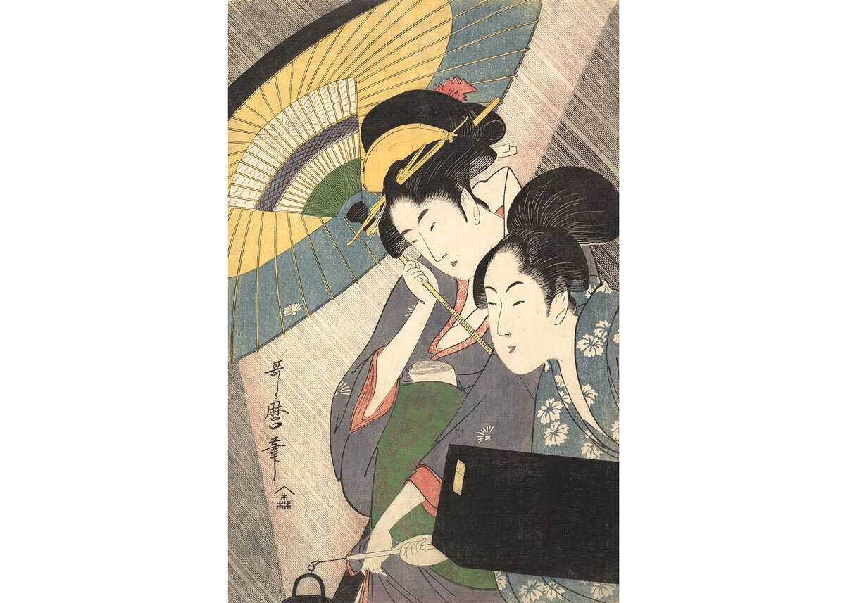 A photo of the Japenese art piece Okubi-e